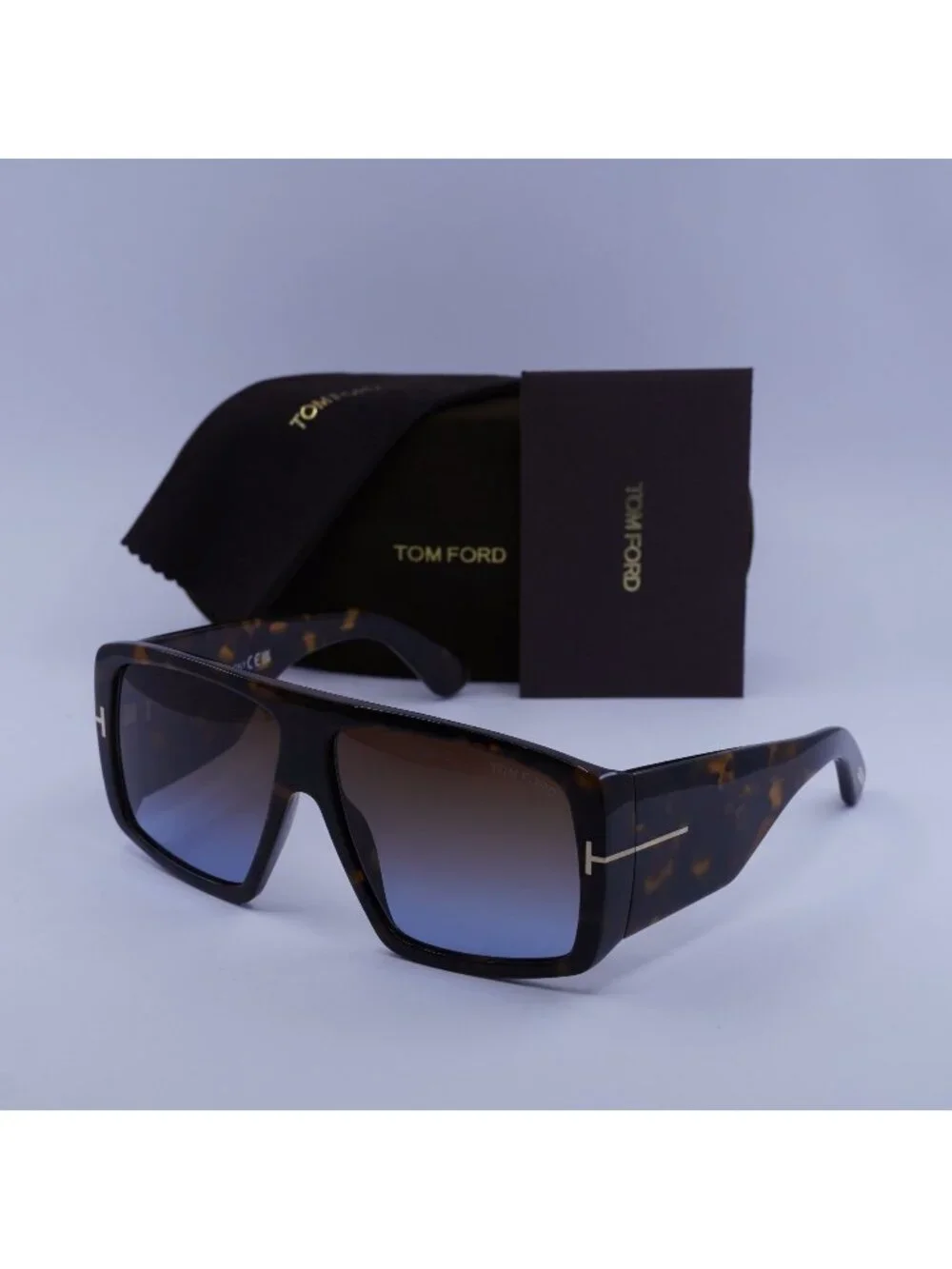 Tom Ford FT1036 56F Raven Aviator Sunglasses - Havana / Brown